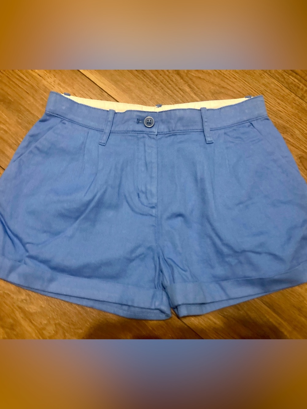 Crewcuts J.Crew Girls Pleated Chino Shorts Brand New Adj Waist Sz 16 - Blue NWT